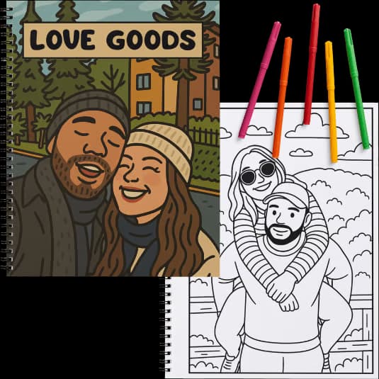 Livro Bobbie Goods Personalizado - Transforme Suas Fotos em Arte para Colorir (Até 10 Páginas)
