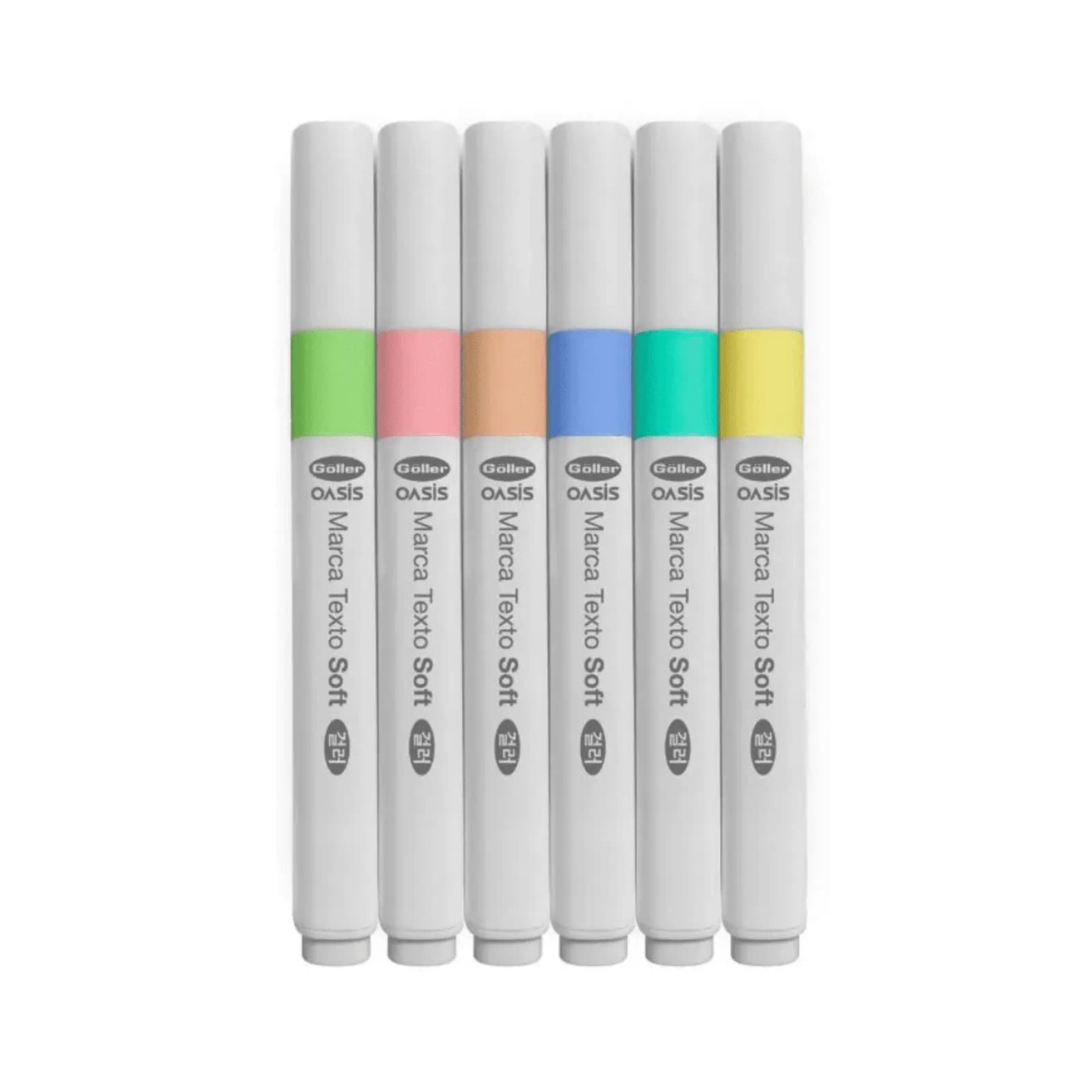 MARCADOR DE TEXTO SOFT TEND CONJ 6 UNDS OASIS - Goller
